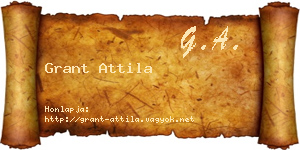 Grant Attila névjegykártya